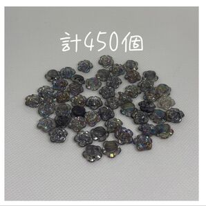 *SALE!!!薔薇ブラック系グレー系オーロラ ボタンビーズデコ アクセサリー 貼り付け 資材素材 アクリル ハンドメイドおまとめ