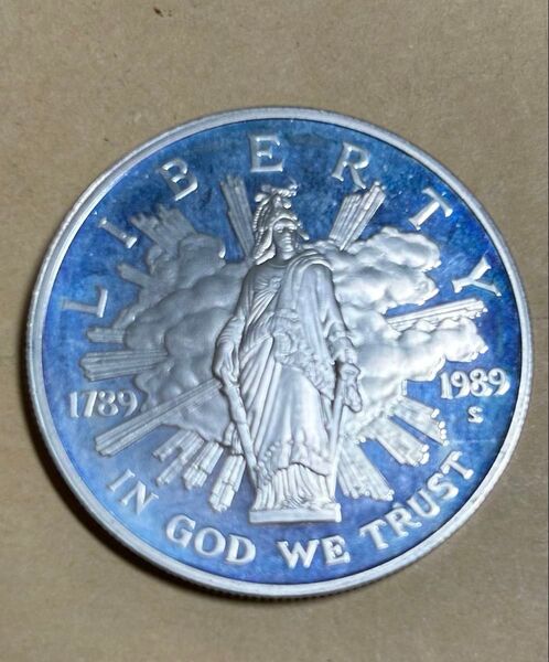 アメリカ 1989年 連邦議会200周年記念 1ドル銀貨 本物保証