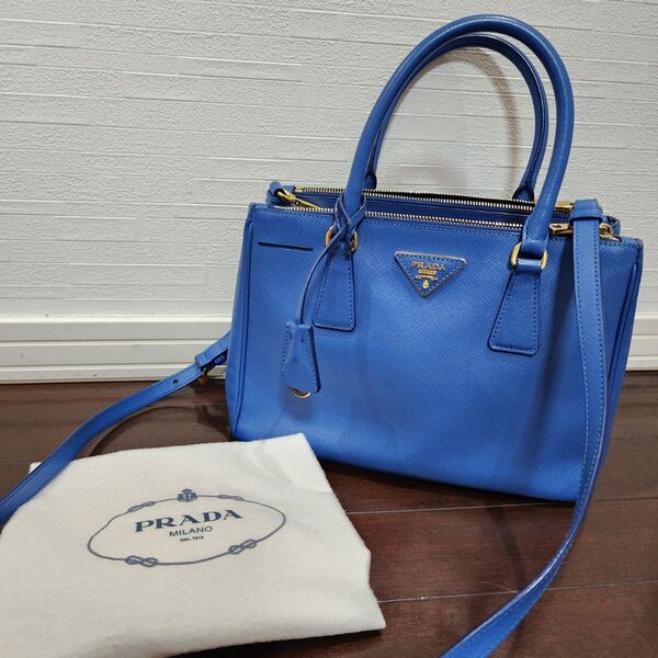 PRADA プラダ 2way ショルダーバッグ ハンドバッグ ガレリア サフィアーノ