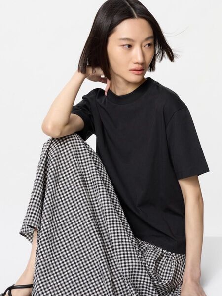 UNIQLO エアリズムコットンT Lサイズ ブラック