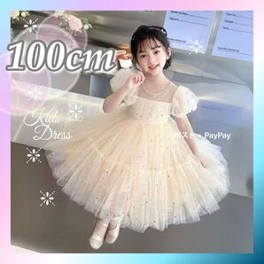 ベビードレス 子供ドレス キッズドレス 可愛い フリル 結婚式 発表会 100 セレモニー