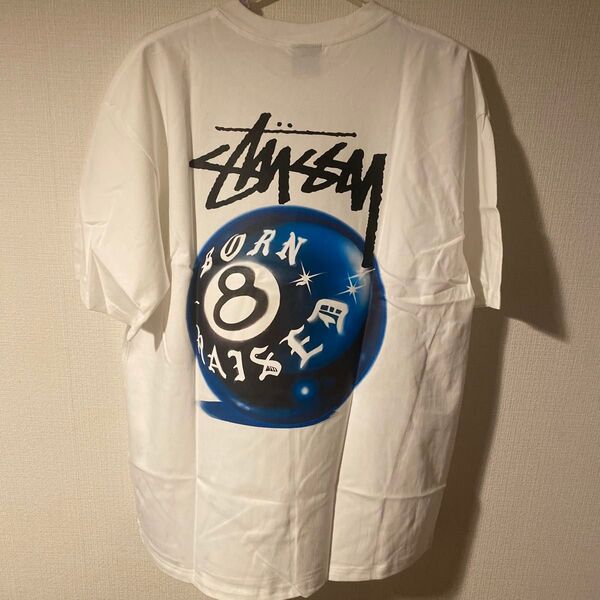 新品 Stussy Born x Raised 8 Ball Tee "White"