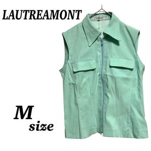 LAUTREAMONT ジップアップベスト ミントグリーン M