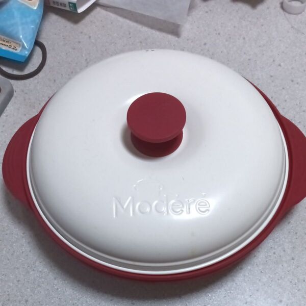 中古 らくらくクック 電子レンジ専用調理器具 電子レンジ専用 レッド