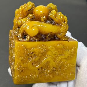 龍彫刻神獣印印章 皇帝、権力、旧家蔵出し、骨董品、縁起物、風水、お守り、金運 印章 印鑑 印材 篆刻