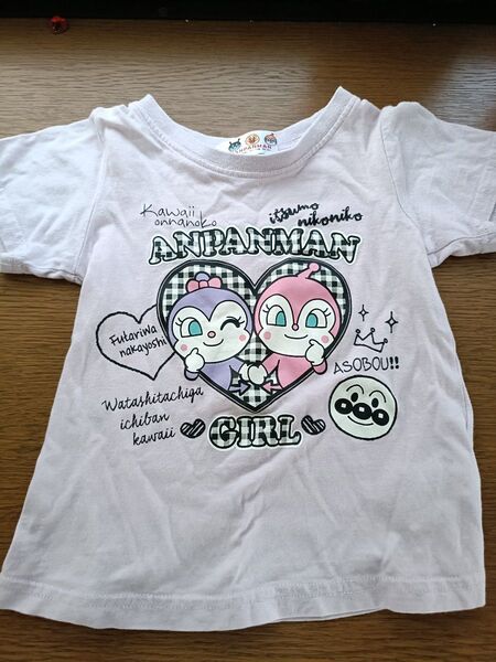 ③アンパンマンTシャツ パープル コキンちゃん ドキンちゃん 95センチ