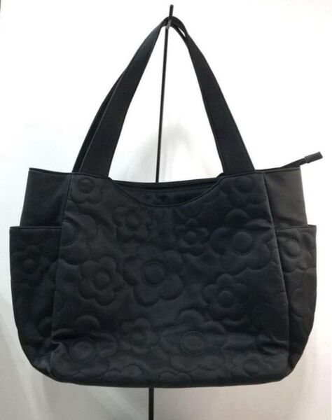 美品 MARYQUANT ディジーランダムキルトトートバッグ マリークワント トートバッグ ブラック ハンドバッグ