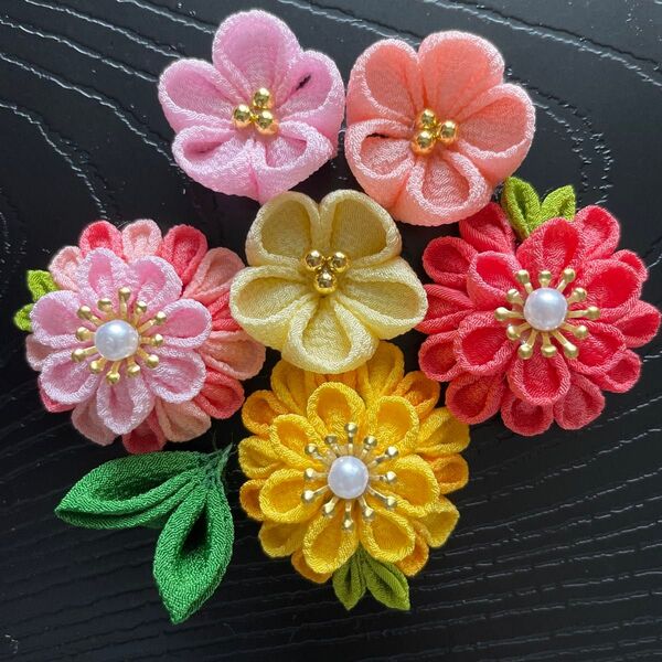 【No.354】つまみ細工・お花パーツ