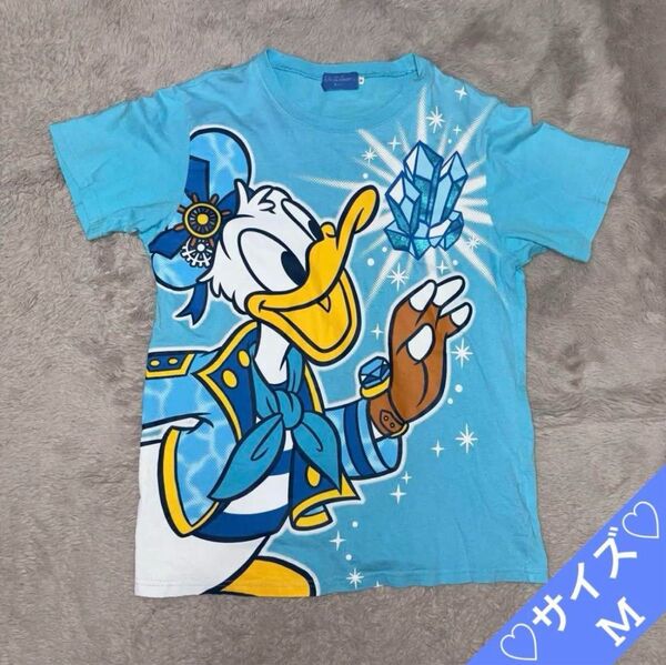 レア ディズニーシー 15周年 ドナルド 半袖 Tシャツ ザイヤーオブウィッシュ ユニセックス TDR M ディズニーリゾート