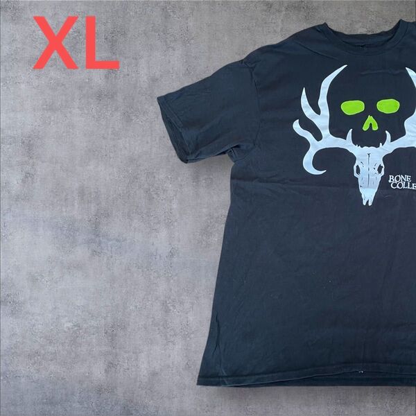 【US古着】ブラック XL Tシャツ 半袖 レギュラー プリント メンズ レディース 大きいサイズ オーバーサイズ