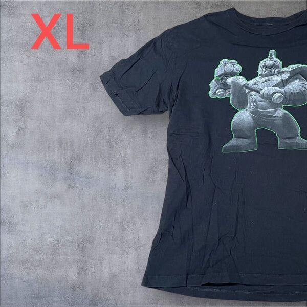 【US古着】ブラック XL Tシャツ 半袖 レギュラー プリント メンズ レディース 大きいサイズ オーバーサイズ マーベル