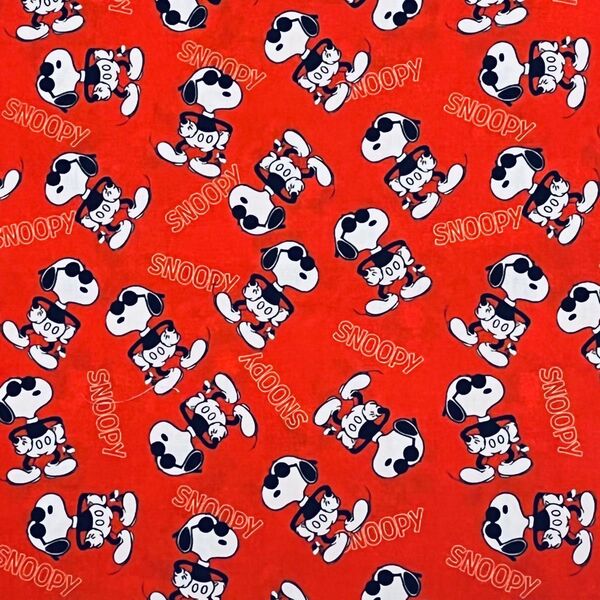 スヌーピープリント生地35 PEANUTS ハギレ ハンドメイド SNOOPY 約70×100cmサイズ