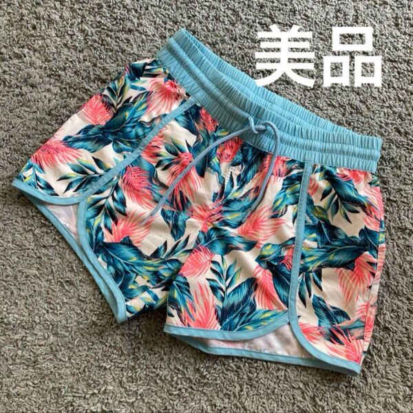 美品 kissmark フラワープリント サーフパンツ M 水着 ボードショーツ ショートパンツ 海パン