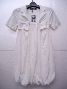 【KCM】ks-640b■激安■【R・D・I】レディース　裾バルーン　ワンピース　F　ホワイト