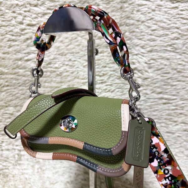 極美品 COACH コーチトピア ウェイビー ディンキー ショルダーバッグ 3way アクセサリーポーチ ハンドバッグ レザー 革