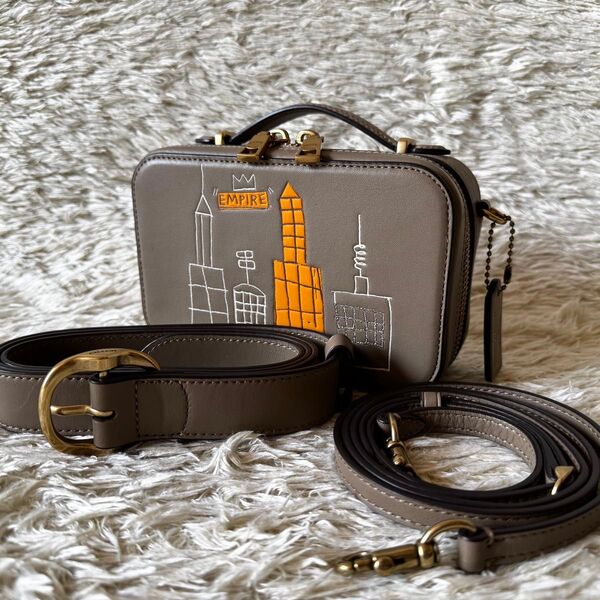 美品 COACH コーチ ショルダーバッグ 3way アリー バスキア コラボ クロスボディ ハンド ウエスト ベルト レザー 革