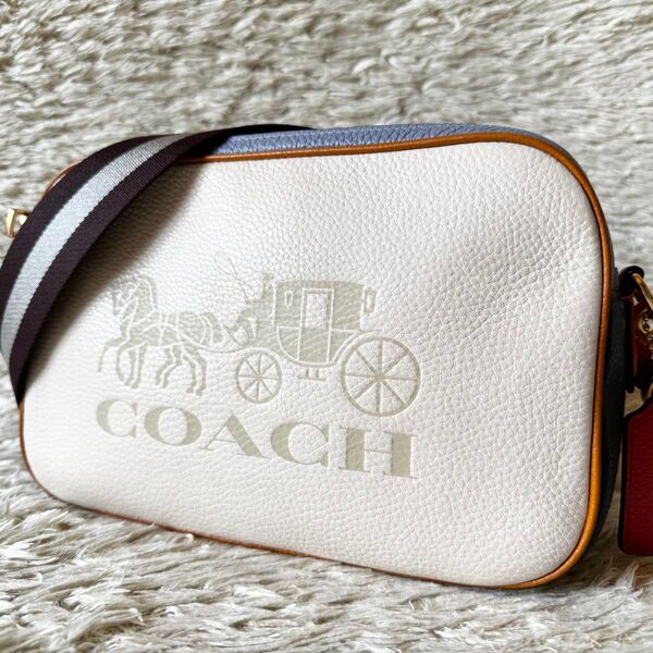 COACH コーチ カメラバッグ ジェス ホースアンドキャリッジ 型押し クロスボディ 斜め掛け ダブルジップ カラーブロック 革