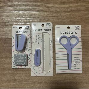 PLUS 文房具セット ステープラー カッター はさみ