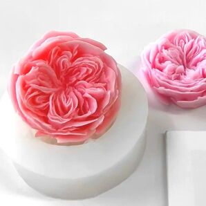 ③ オールドローズ シリコンモールド シリコン型 花 薔薇 バラ ばら キャンドル キャンドルモールド 石膏 型 立体 素材 道具
