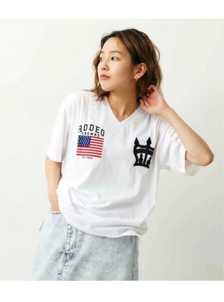 RCWB ロデオクラウンズワイドボウル クラウン刺繍Tシャツ