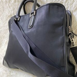 ポールスミス ビジネスバッグ 2way ナイロン × レザー ブラック