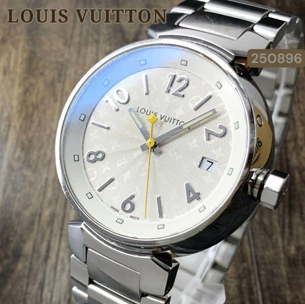 ルイヴィトン/LOUIS VUITTON タンブール Q1313 腕時計 SS デイト レディース腕時計 仕上げ済み