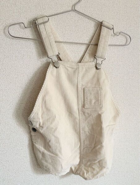韓国こども服 jejeunosity サロペット コーデュロイ Mサイズ 白 100cm
