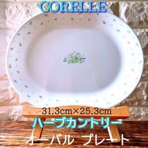 【CORELLE】コレール ハーブカントリー オーバル プレート 大皿 31cm