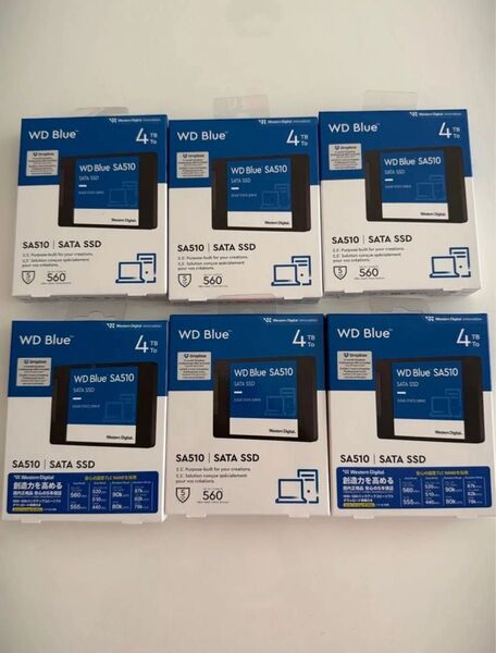 Western Digital WD Blue 4TB SSD 6台セット