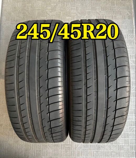 中古タイヤ 2本セット 245/45R20 103Y 2022年製 溝残4〜5mm ラジアルタイヤ サマータイヤ