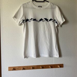 HELLY HANSEN Tシャツ サメ柄 ホワイト