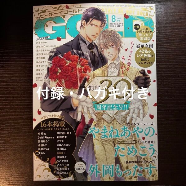 新品未読 ビーボーイゴールド 8月号 30周年記念号 やまねあやの ファインダー