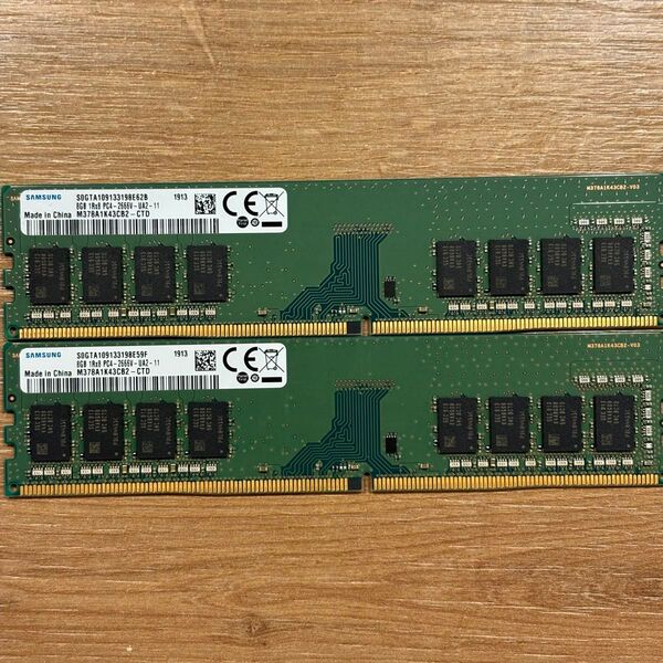 SUMSUNG DDR4 2666V PC4 21300 8GB × 2枚 合計16GB メモリー②