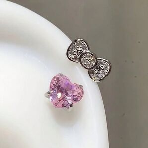 ハート リボン ボディピアス 軟骨ピアス ヘリックス