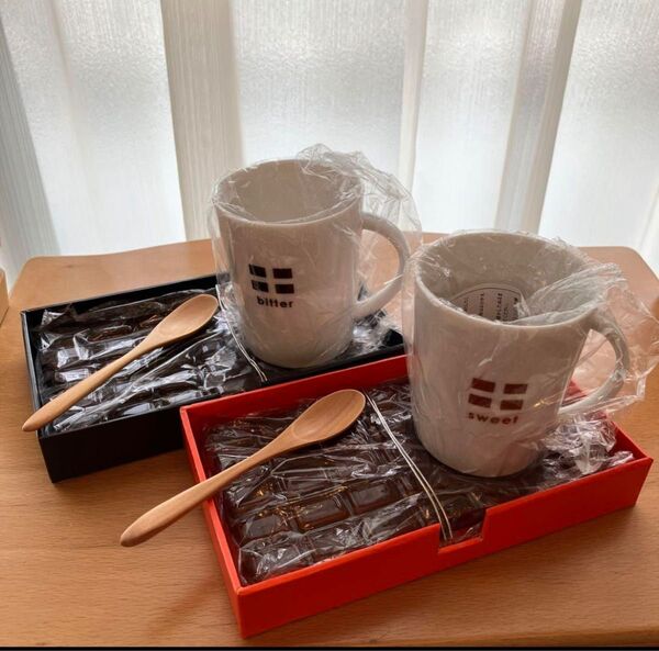 TOIN チョコレート型プレート&木製スプーン&ペアカップ