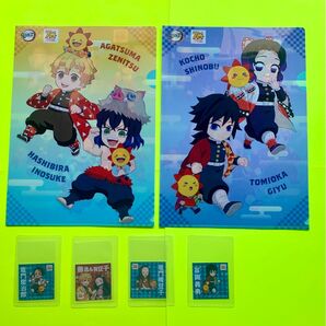 【6点セット】鬼滅の刃 コジマ クリアファイル&ステッカー 【未使用】