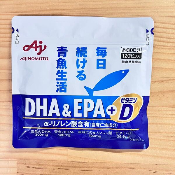 AJINOMOTO DHA&EPA+ビタミンD 30日分 120粒入り 味の素