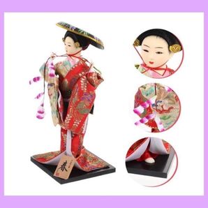 【大特価】 舞踊 舞妓 芸妓 日本人形 和風 置物 昭和レトロ 着物 藤