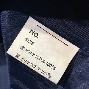 A991●半袖ワンピース バラ柄 レース地 紺×茶系 セパレート風 肩36 丈109 袖28 脇下胸囲94㎝ ポリエステル100% 小キズ小汚れあり 中古の画像10