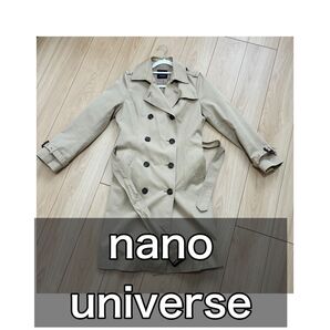 ナノユニバース トレンチコート ベージュ