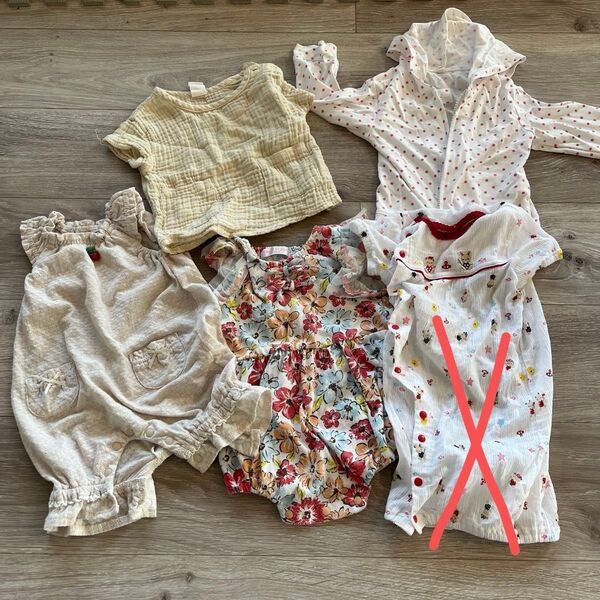 ベビー ロンパース カバーオール 70 女の子 半袖 まとめ売り 値下げ