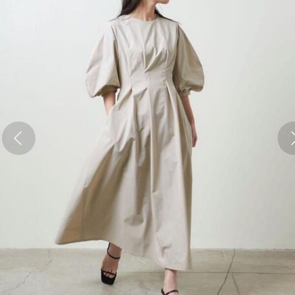 MARW united arrows バルーンスリーブ ワンピース ベージュ 34