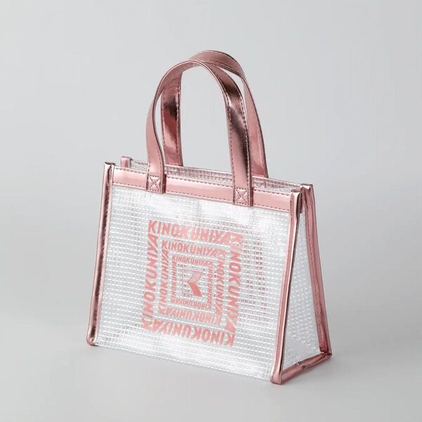 【新品】紀ノ国屋ミニクリアバッグローズピンク