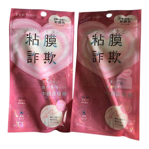 新品未使用 アイホリック 粘膜詐欺 描く粘膜ペンシル アイライナー 2本セット