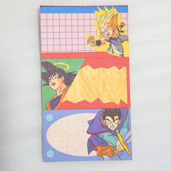 メモ帳 メモパッド ドラゴンボールZ 3絵柄 柄違い メモ用紙 メモ紙 レトロ 孫悟空 孫悟飯 ゴテンクス 鳥山明 キャラクター