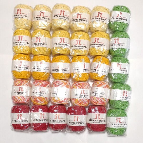 ハマナカ イタリアン/カラフル 旭化成アンダリア 6色 30玉 春夏 手芸材料 編み物 バッグづくりなどに 毛糸 まとめ売り