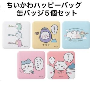 【未開封】ちいかわハッピーバッグ2025 缶バッジ5点セット【即日発送】
