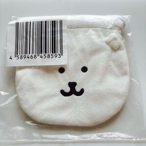 【未開封】ナガノマーケットぬいぐるみくじ おかおミニ巾着 ナガノのくま