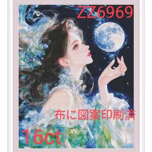 ZZ6969 布に図案印刷済クロスステッチキット