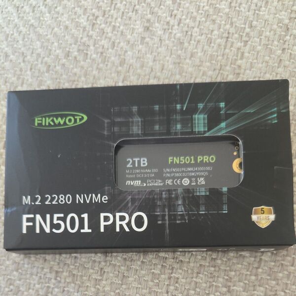 新品 NVMe SSD 2TB M.2 pcle 4.0 2280 fn501 pro